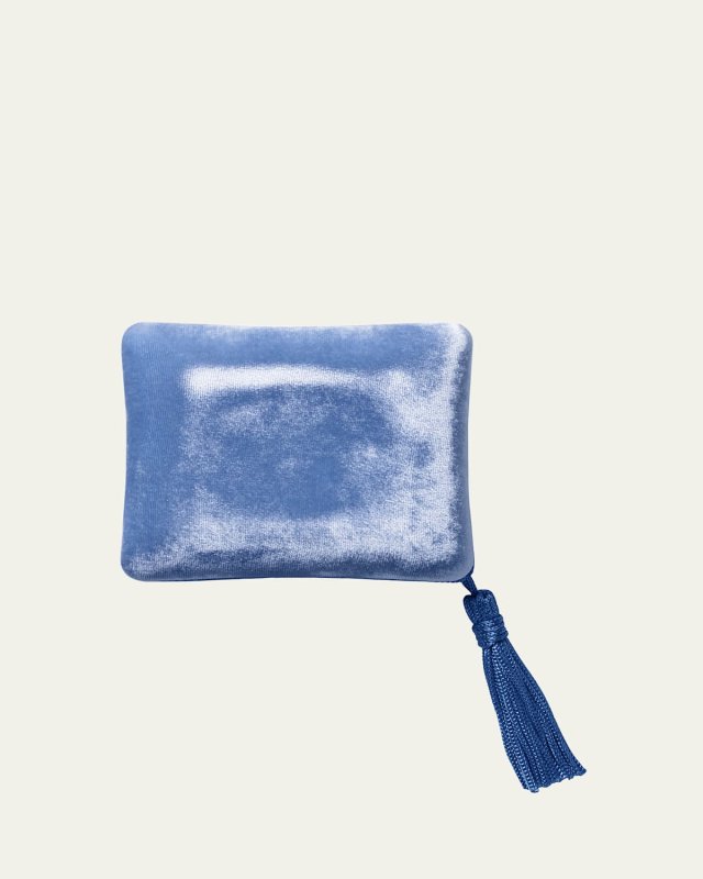 Velvet Small Jewelry Box in Tulipe Bleue, 10.5cm